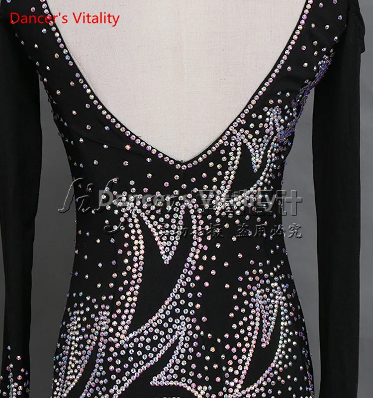 Новинка 2017 роскошное платье для латинских танцев современное танцевальное