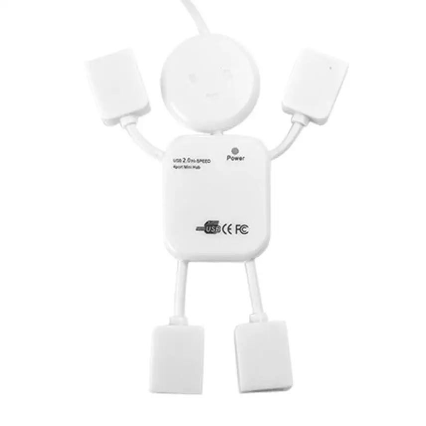 Carprie новый 4 портовый концентратор Высокоскоростной USB 2 0 гуманоидный сплиттер