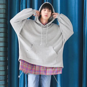 2018 Мужская Новая модная брендовая шапка пуловер свободные толстовки хлопковая одежда повседневные пальто серыйчерный индивидуальный дизайн толстовки