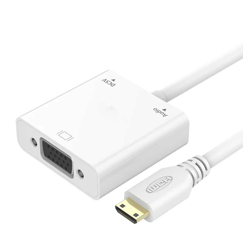 Мини HDMI для VGA аудио и видео кабель адаптер с USB портом питания ноутбуков камер|mini