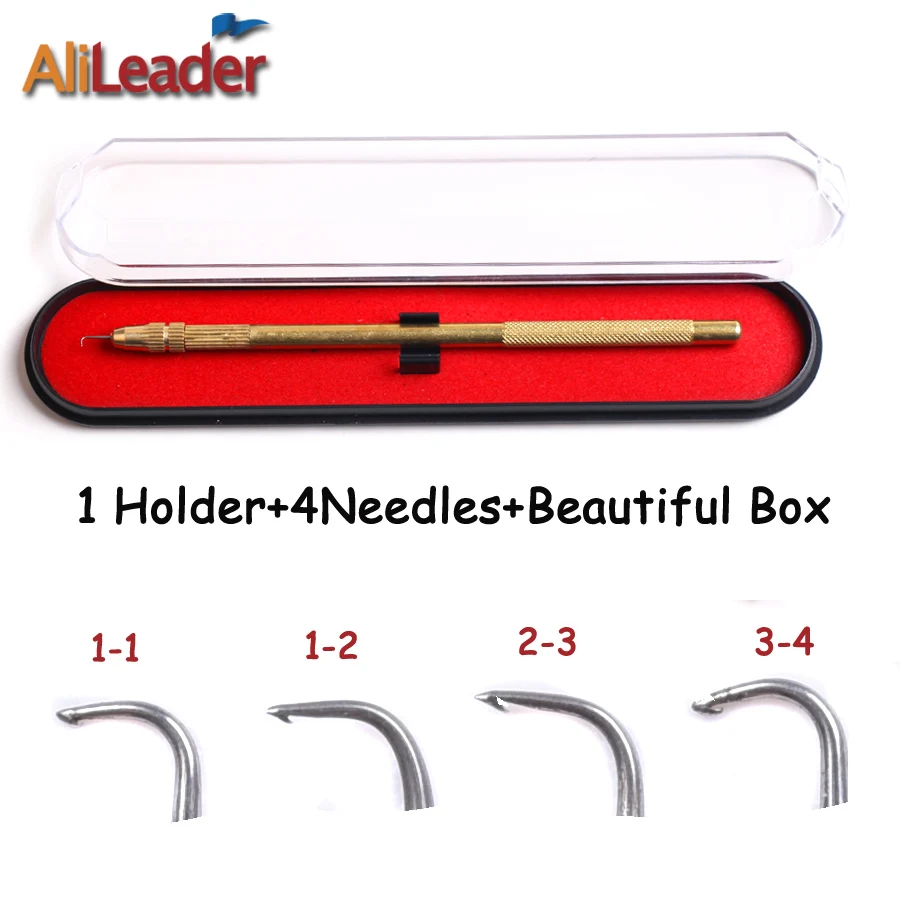

Hair Extension Ventilating Needles For Lace Wig Closure Frontal,Bronze Lace Wig Ventilating Holder And Needle Wig Making Kit