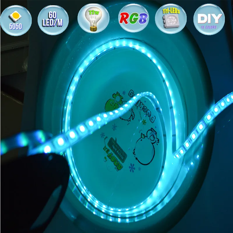 5 м 10 М 5050 IP68 водонепроницаемая светодиодная лента RGB Освещение для аквариума