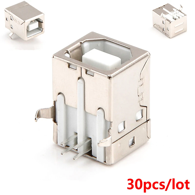USB B гнездовой адаптер штекеры 4 Pin 90 градусов Тип стальной коннектор для принтера