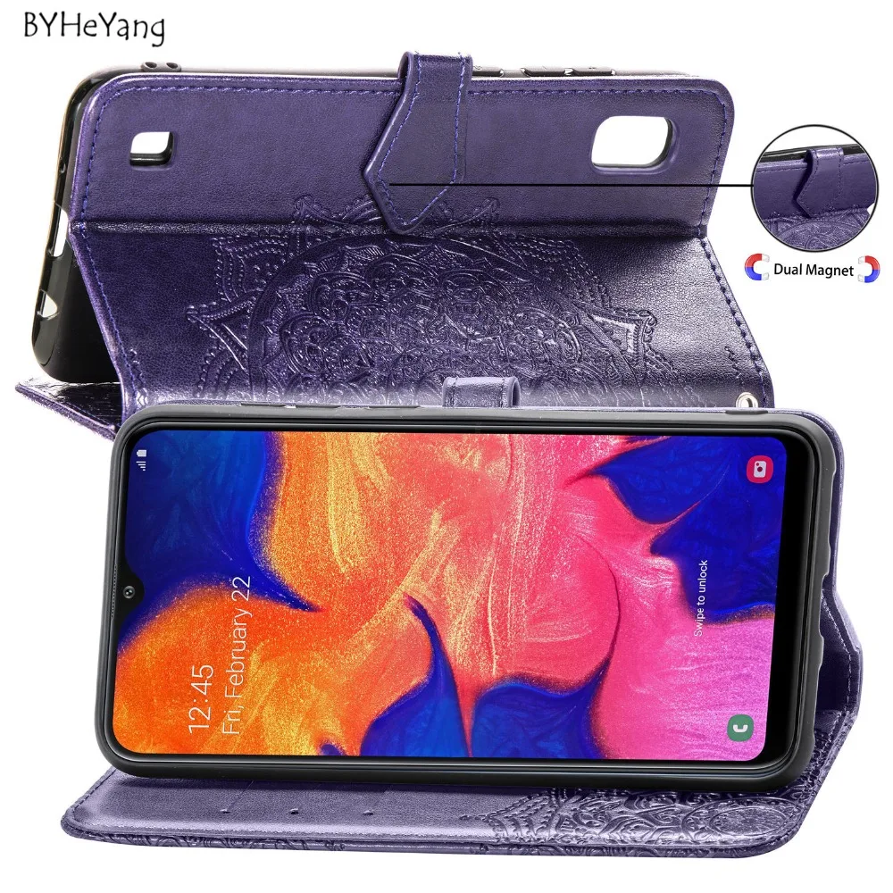 Чехол для Samsung Galaxy A10 кожаный чехол с откидной крышкой и подставкой SM A105F A105