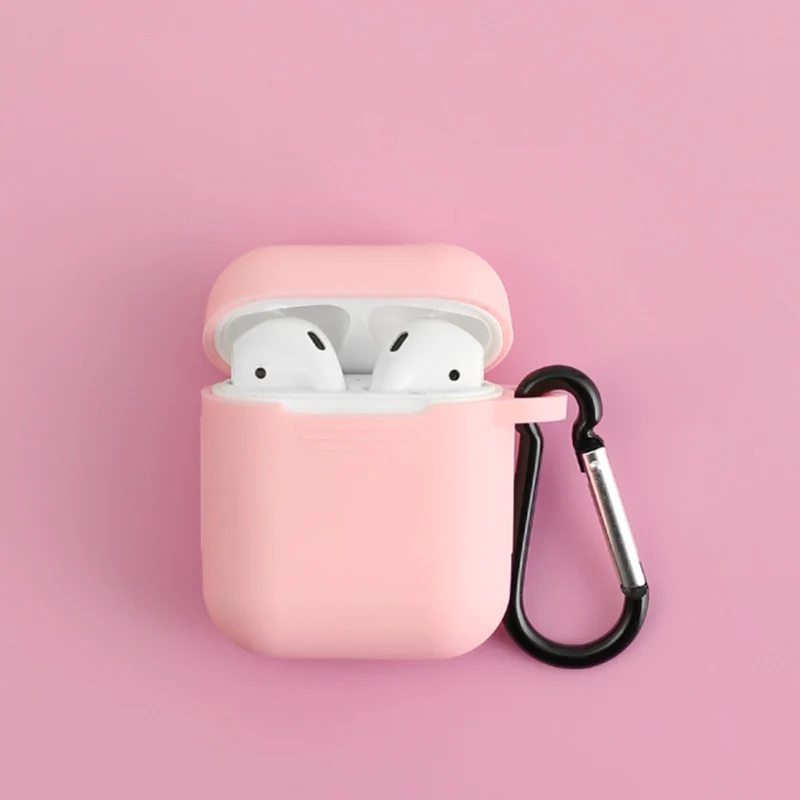 Pink Милые корейские Беспроводные наушники с декором «молочный чай», силиконовый чехол для Apple, аксессуары для airpods, гарнитура, защитная крышка, брелок для ключей - Цвет: Pink