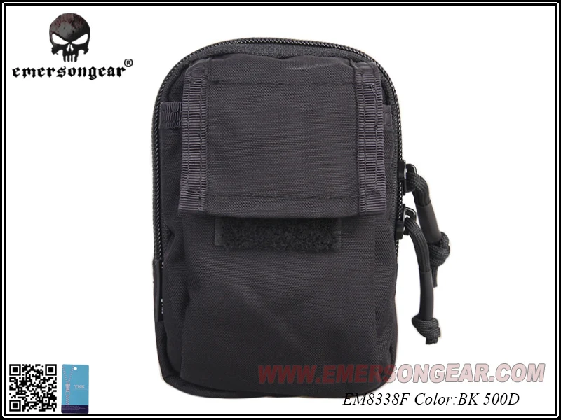 BK Emersongear Emerson MOLLE спортивное оборудование поясная сумка Военная охота Универсальный Вспомогательные аксессуары чехол - Цвет: BK