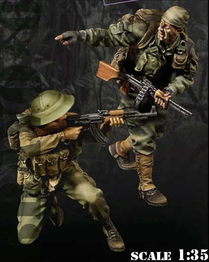 1/35 масштаб США Вьетнам войны джунгли Battlefield 2 люди миниатюрные смолы модель