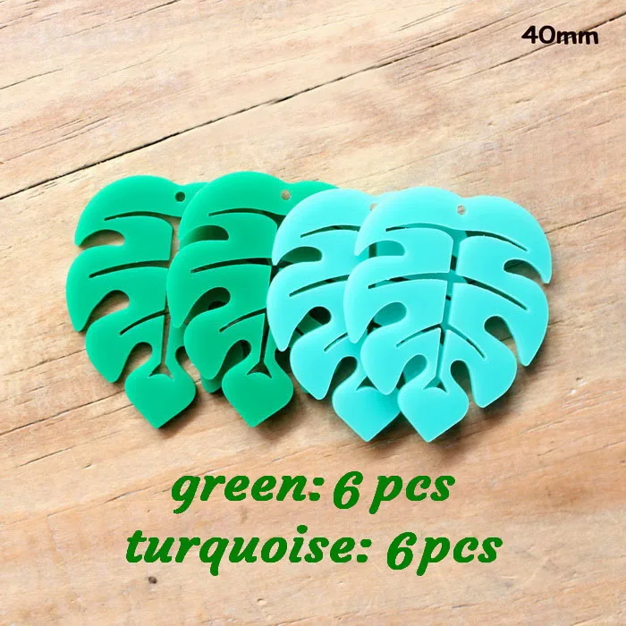 Green set-12pcs 12 шт./лот) 40 мм монстера серьги акриловые Висячие Серьги Подвески лазерные серьги с вырезом 1,"-AC1464 - Окраска металла: Green set-12pcs
