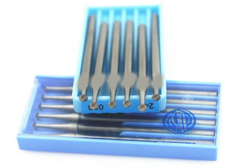 1mm bearing cutters 1 мм стальные буры серии подшипников твердосплавные инструменты 2,35 мм хвостовик 6 шт./лот - Цвет: 1mm bearing cutters