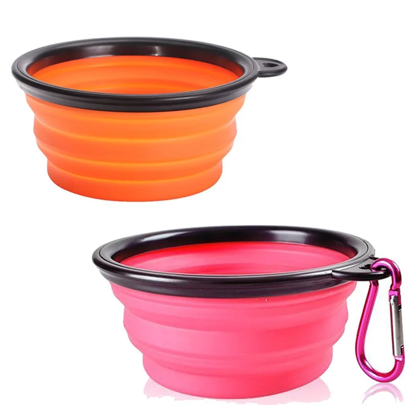 2 шт. складная силиконовая миска для собак с карабином|bowl for pets|bowl travelersbowls food |