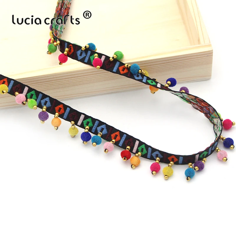 Lucia crafts 1 год/лот кисточка кружевная лента помпон Отделка Ткань для самостоятельного пошива одежды обувь мешок подарок ремесла материалы аксессуары N0302