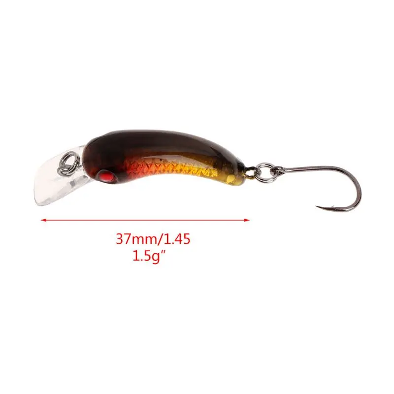 

New Fishing Bait Mini Minnow 3.7cm 1.5g Artificial Hard Lure Sharp Hook Crankbait Wobbler Tackle Trout Freshwater Accessories