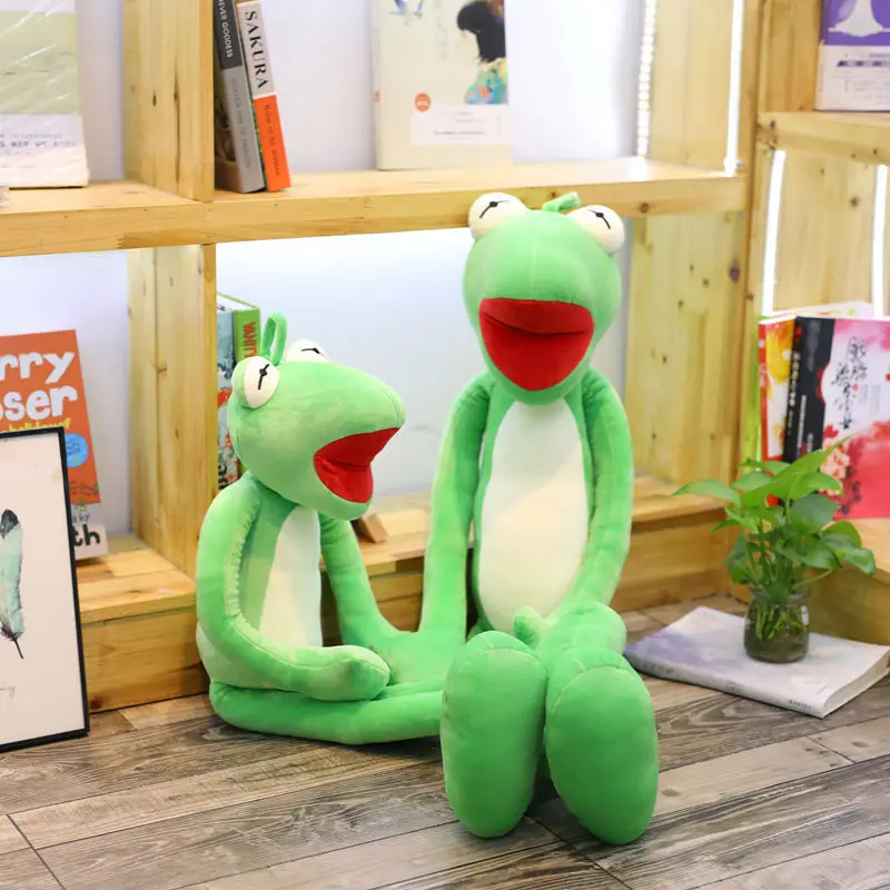 Плюшевая игрушка лягушка Kermit 100/120 см подушка с длинной ногой мягкие игрушки