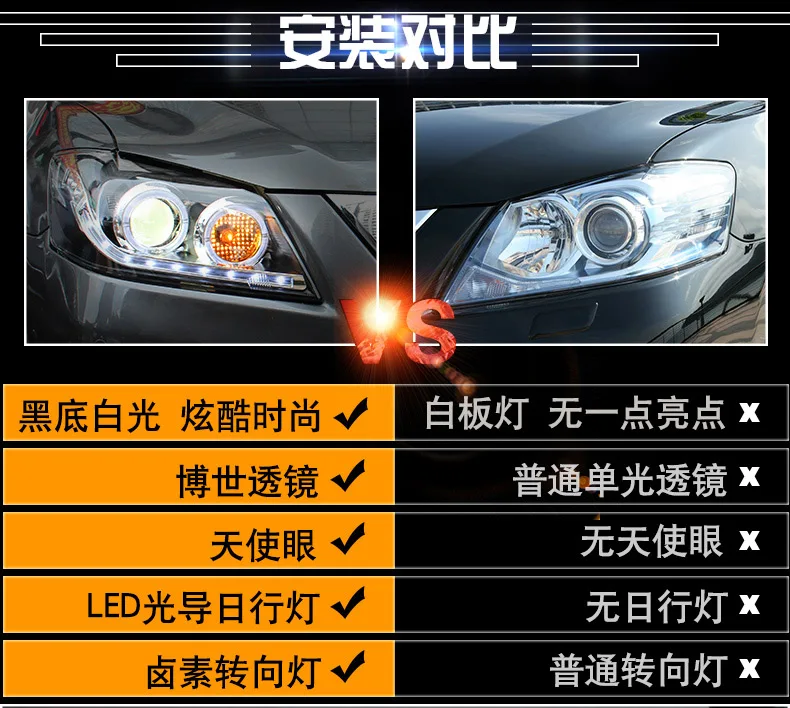 Doxa Автомобиль Стайлинг фара для Toyota светодиодная фара дальнего света camry 2009-2011 для camry светодиодные фары дневного света Биксеноновые HID аксессуары