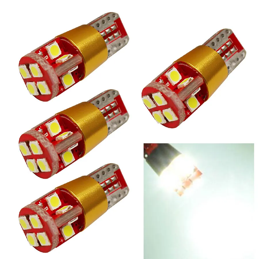 4 шт. T10 W5W 3030 12 SMD Автомобильные лампы 168 194 лампа с постоянным током Canbus пластина