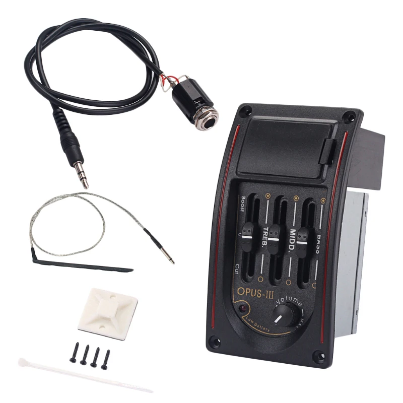 Акустическая гитара 3 полосный усилитель эквалайзер Эквалайзер Op3 пьезо с