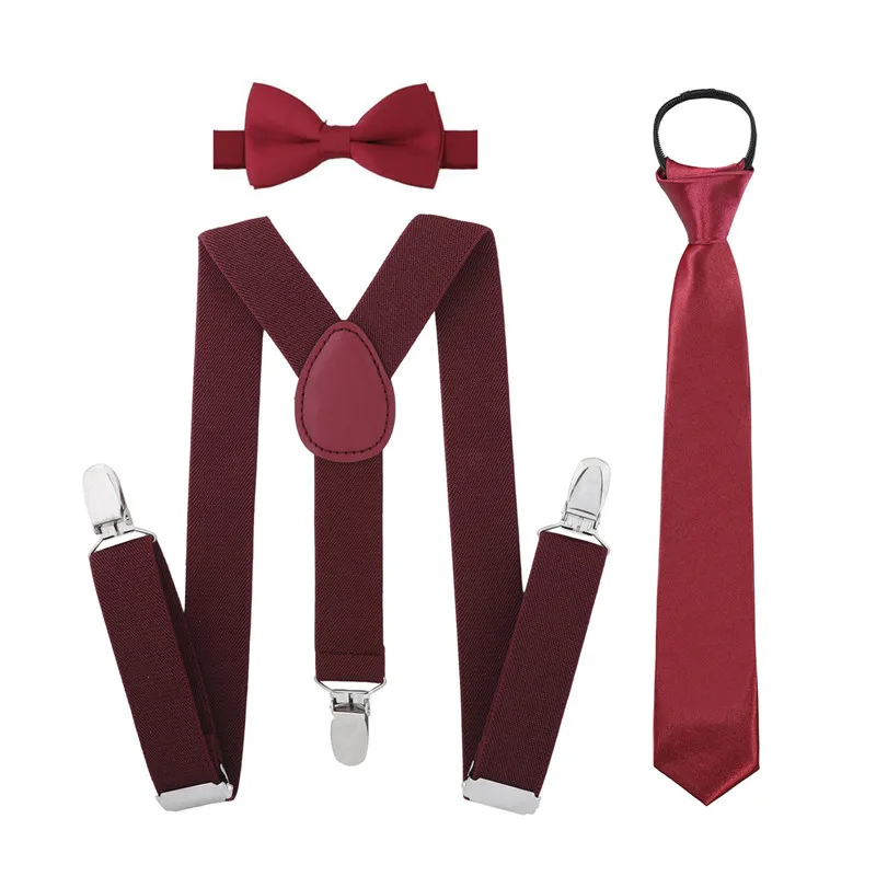 AWAYTR эластичный подтяжки для детей галстуки-бабочки на молнии галстуки Набор