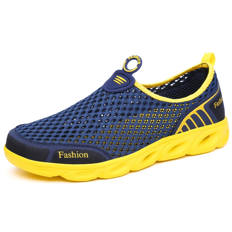 Men Casual Shoes Summer Fashion Men's Breathable Slip On Mesh Soft Comfortable Size 45 | Обувь