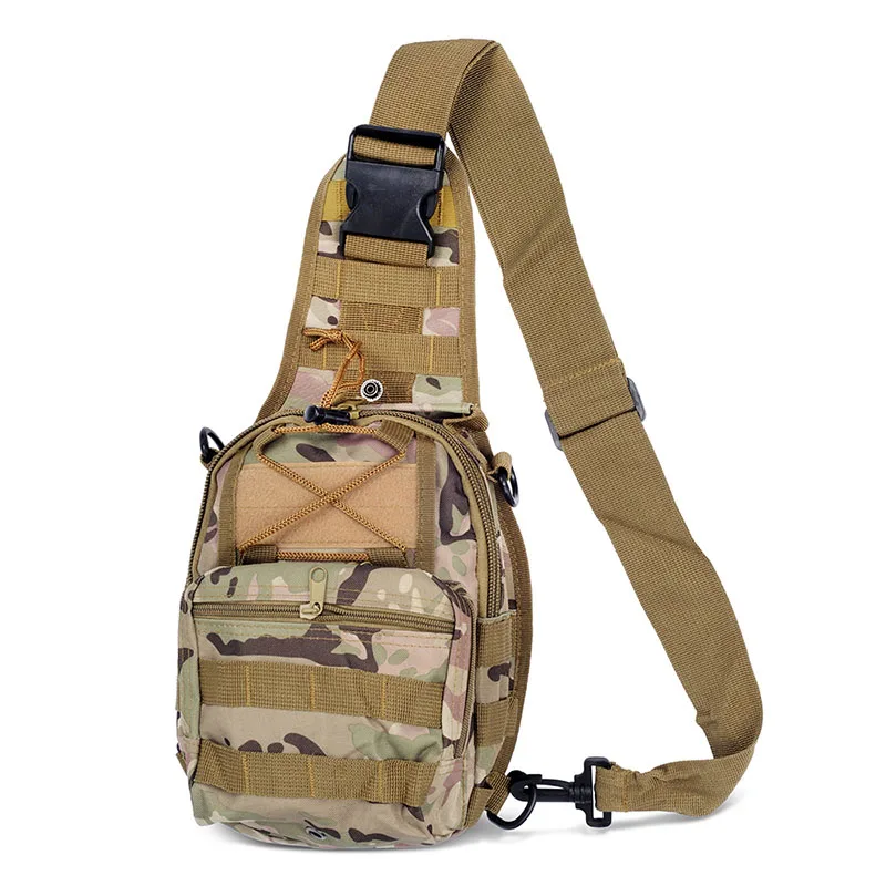 600D Мужская нагрудная сумка с Molle Военная Сумка тактическая армейская камуфляжная сумка-мессенджер на плечо рюкзак для кемпинга походные сумки - Цвет: CP camouflage