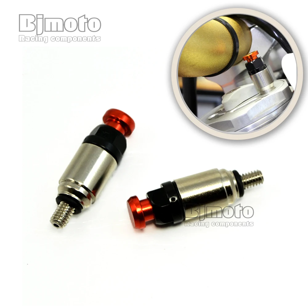

Bjmoto Motorcycle Bike CNC Aluminum Fork Air Pressure Bleeder Valves for with M4x0.8 Front Fork screws moto free shipping