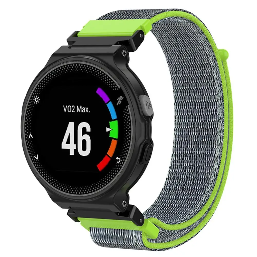 Для Garmin Forerunner 220 230 235 630 620 735 Смарт-часы нейлоновый спортивный ремешок на запястье ремешок для наручных часов - Цвет: Green Blue