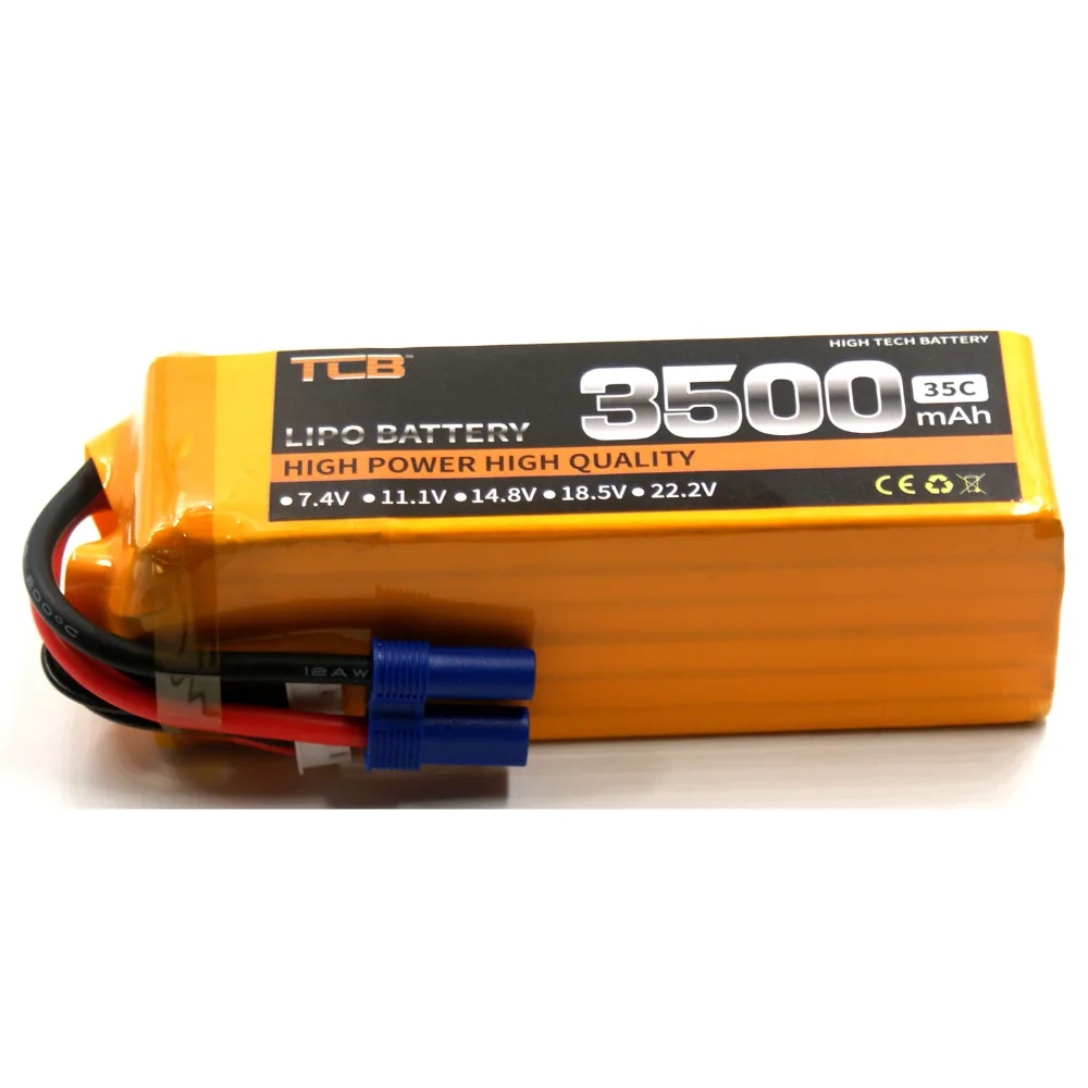 Аккумулятор TCB RC lipo 22 2 в 3500 мАч 35C 6s Li Po для аэроплана вертолета квадрокоптера