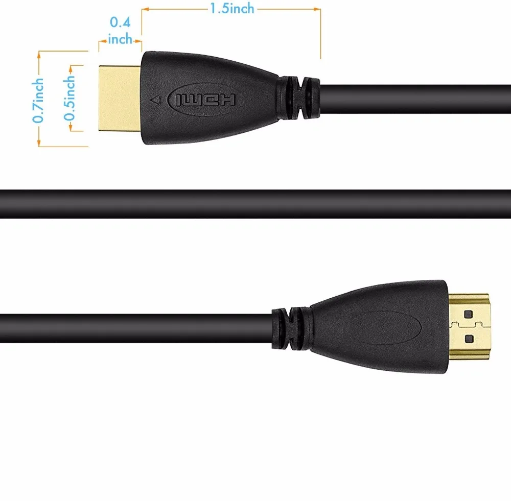 

0.5m 1m 2m 3m 5m Cable video cables gold plated 1.4 1080P 3D hdmi Cable for HDTV splitter switcher