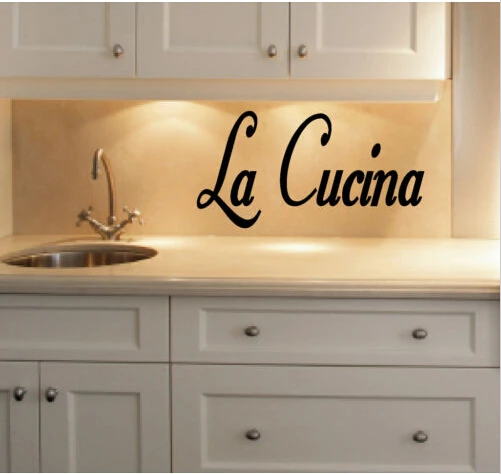 Бесплатная доставка LA CUCINA итальянские слова кухонный стикер настенный Декор|kitchen