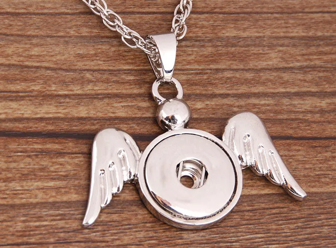 Лидер продаж простое металлическое ожерелье с подвеской в виде крыла ангела