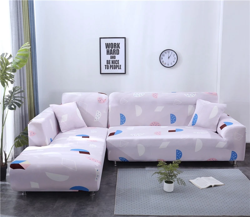 Crane Pattern Sofa Covers L Shape Slipcover Stretch Four Season Furniture Protector Corner Cover 1/2/3/4 seater | Дом и сад