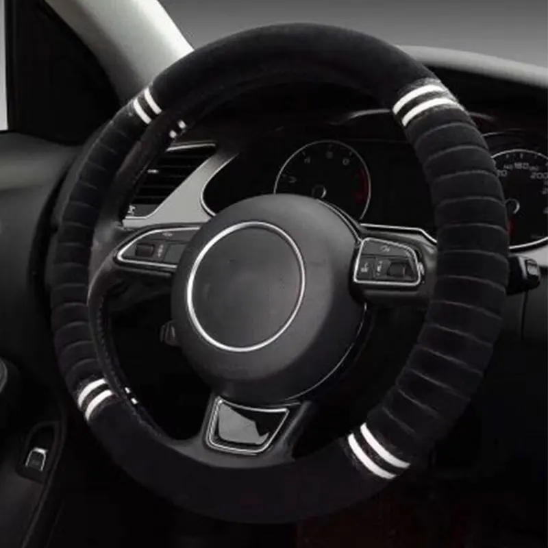 

Оплетка на руль автомобиля, мягкая, короткая, зимняя, 38 см