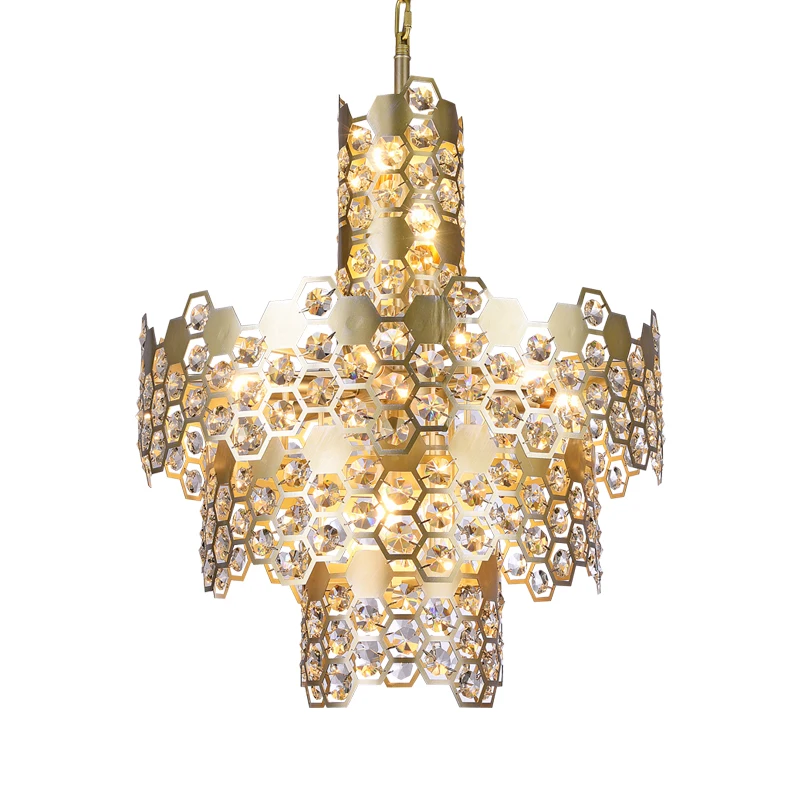 

Crystal chandelier Italy Milan style new lamp 220v duplex villa hotel clubhouse cafe 51-60w chandelier