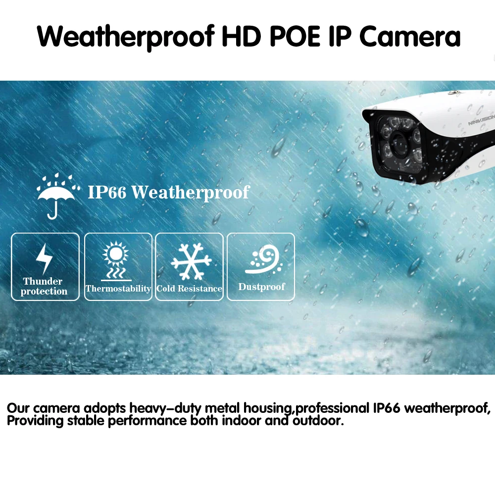 H.265 16 каналов 4K 5 Мп система видеонаблюдения HD POE NVR Kit 4 МП цилиндрическая наружная