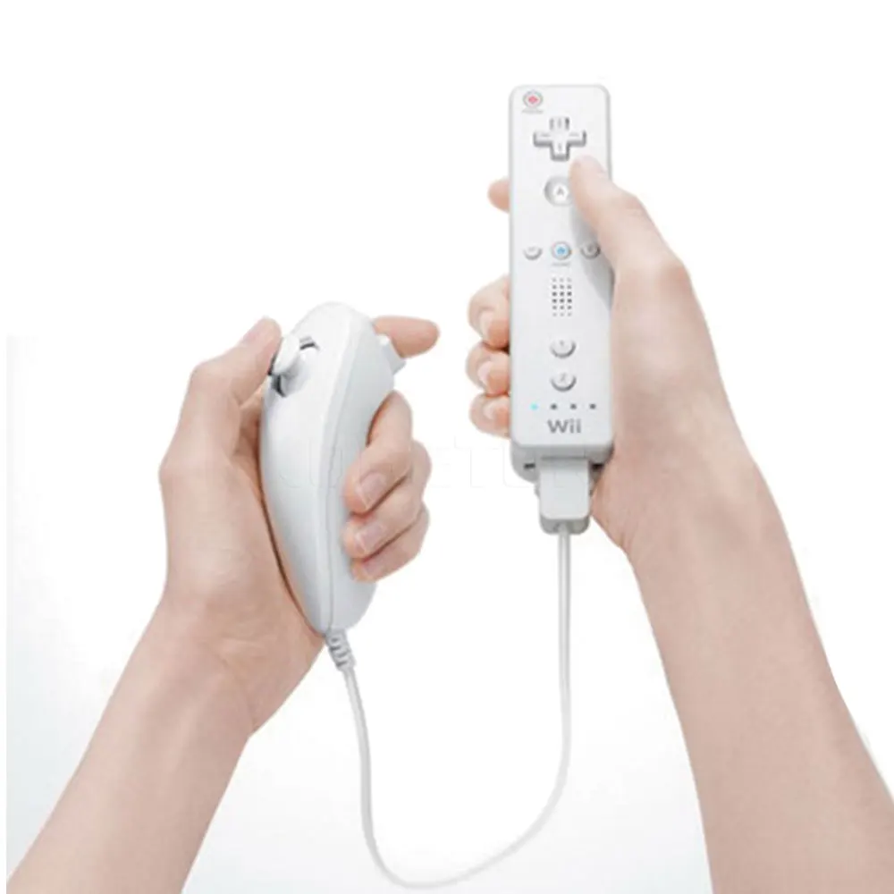 Новый Многоцветный игровой контроллер Nunchuck игровая ручка с дистанционным