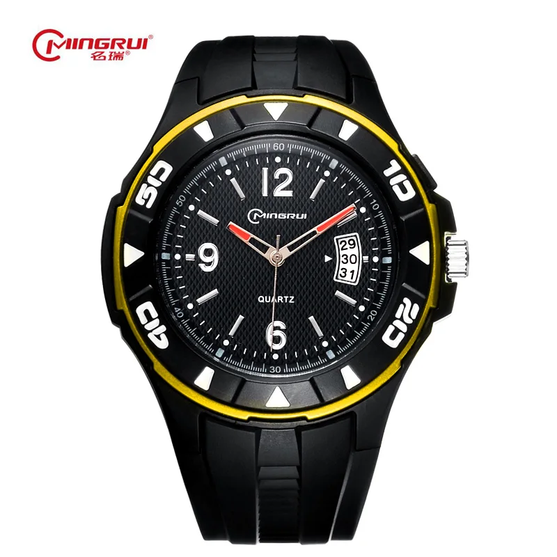 Модный бренд Для мужчин кварцевые часы студент Повседневные платья Наручные