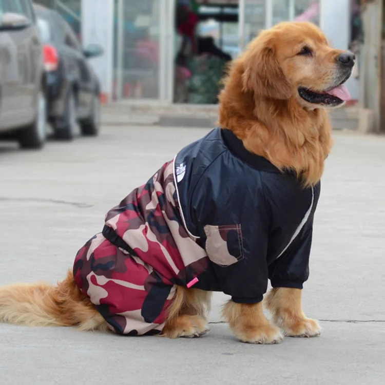Лабрадор Золотистый ретривер одежда для больших собак зеленый/красный камуфляж