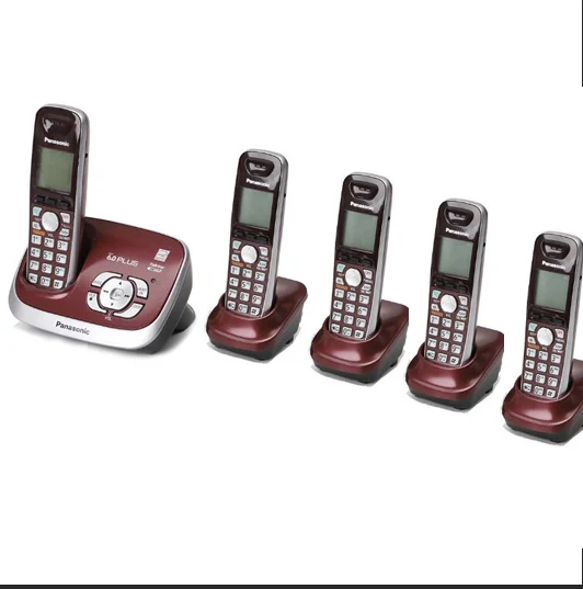 Five handsets Беспроводные телефоны с определителем номера система ответа внутренний домофон домашний стационарный телефон бизнес телефон для отеля красный - Цвет: Five handsets