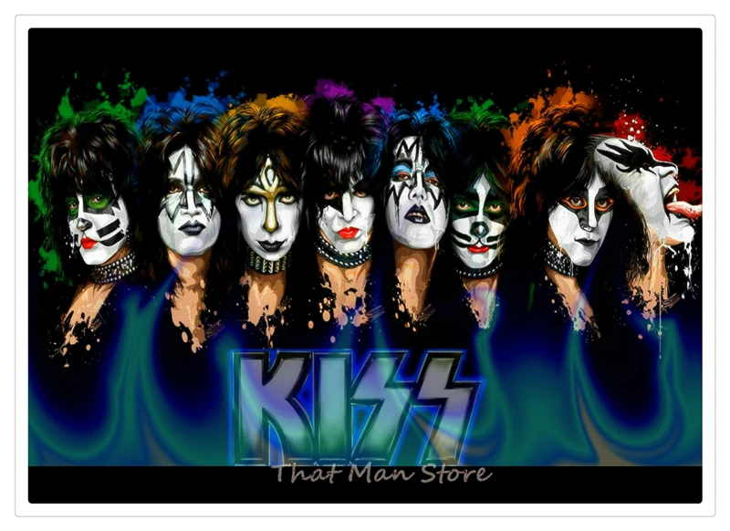 Постер KISS ROCK прозрачная картина настенные наклейки украшение для дома хорошее