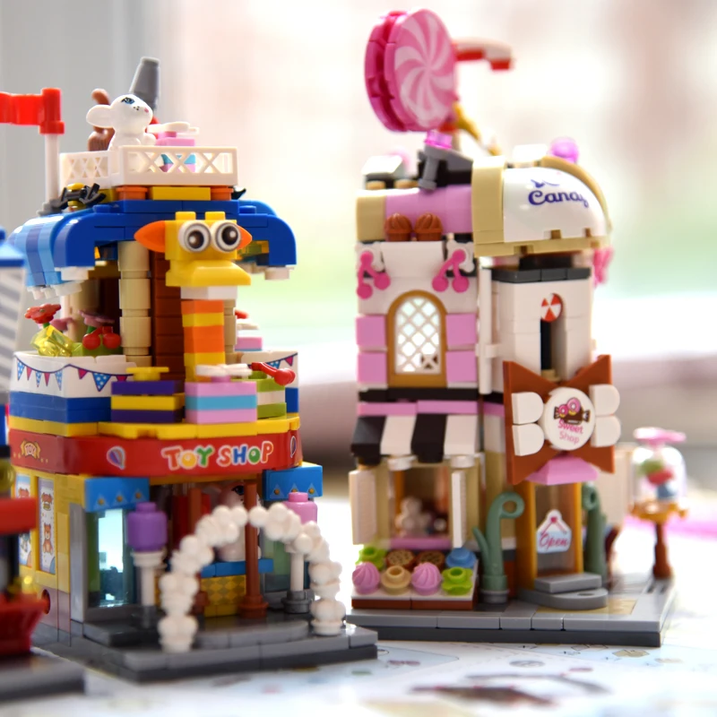 LOZ City Street белка и орех еда жираф игрушка магазин видео игровая комната конфеты 3D