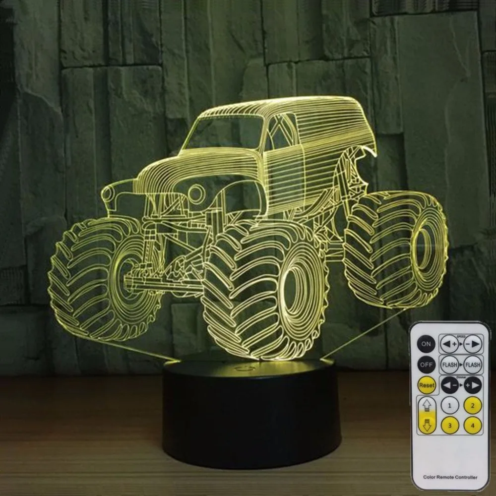 3D ночники для детей с пультом дистанционного управления сенсорный светодиодный