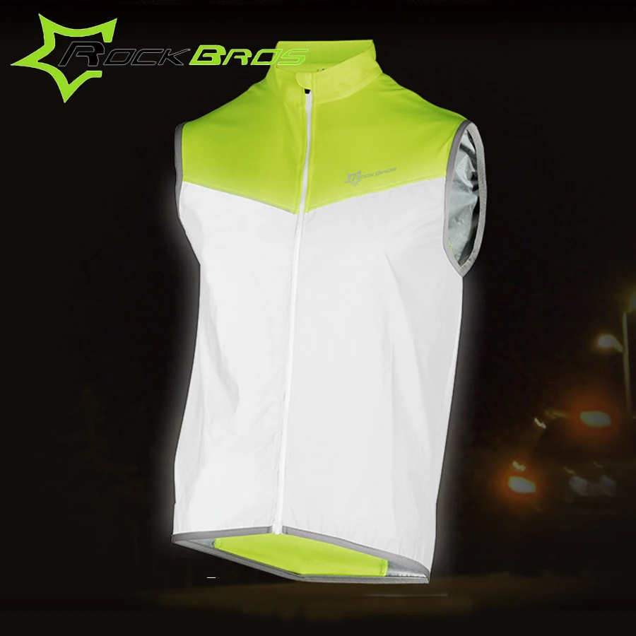 Светоотражающий Жилет ROCKBROS мужская безрукавка дышащая ветрозащитная для езды на