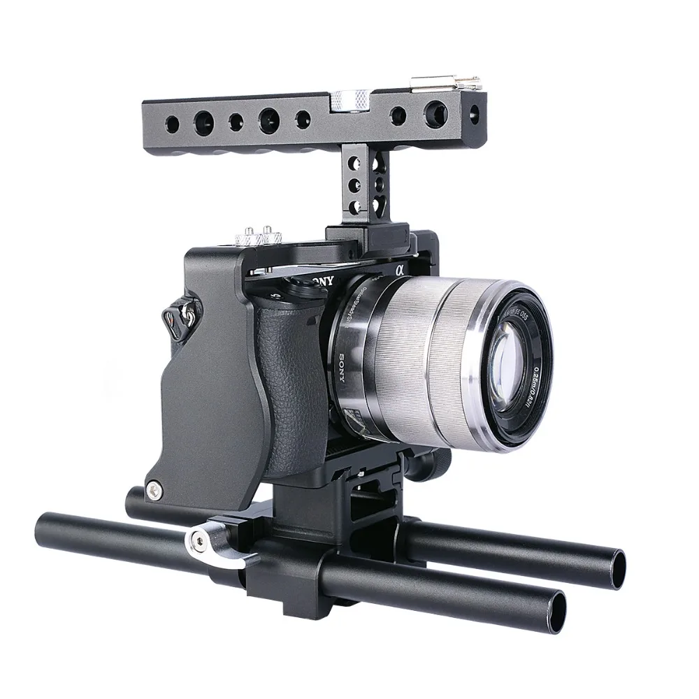 Алюминиевый сплав DSLR камера видео клетка комплект стабилизатор с верхней ручкой
