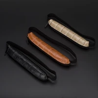 1pcs leather fountain pencil bag handmade genuine pen cases cover sleeve pouch office school students supplies