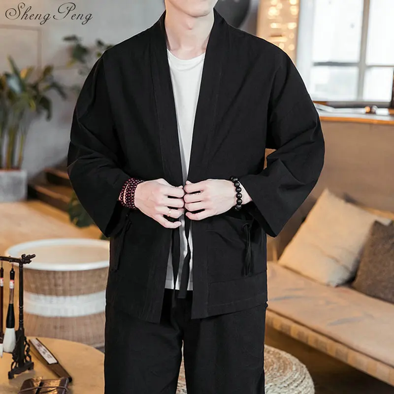 Кимоно мужской японский кардиган obi yukata мужская Японская одежда самураев