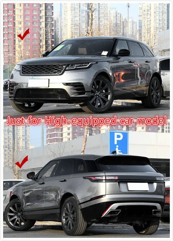 Подходит для высокооборудованной! Для Land Rover Range Rover Velar внешняя стальная матовая Защитная крышка переднего бампера 1