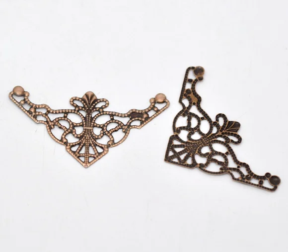 

Филигранные треугольные соединители DoreenBeads 50 медных тонов (B13802), иу