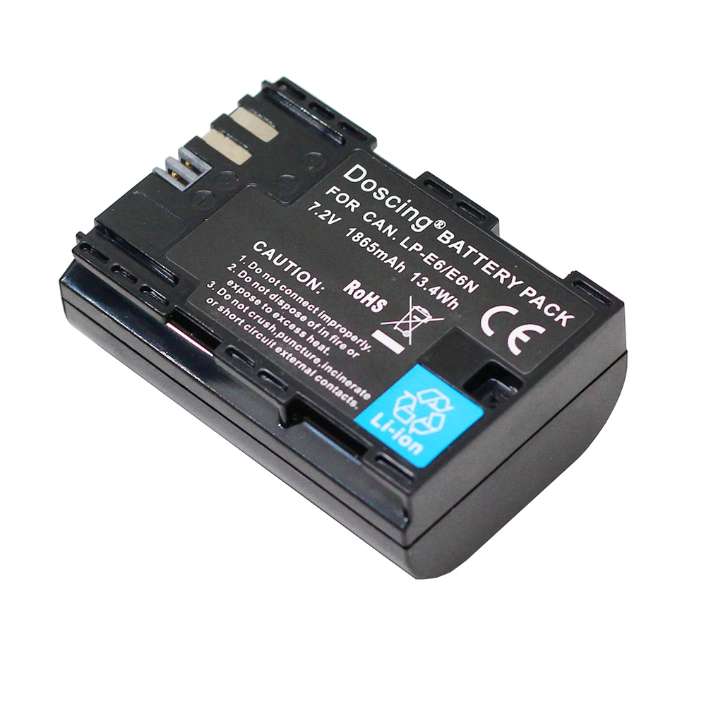 2 шт. 1865 мАч LP E6 E6N батарея + USB зарядное устройство для Canon EOS 5DS 5D Mark II III 6D 7D 60D 60Da 70D 80D