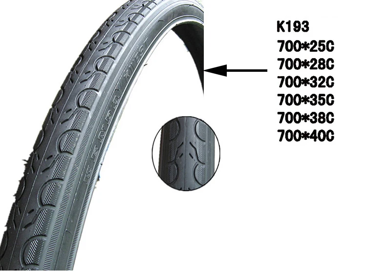700 * 25C 28C 32C 35C 40C 30 зубьев на K193 Min50 Max85 фунтов квадратный дюйм дорожный велосипед