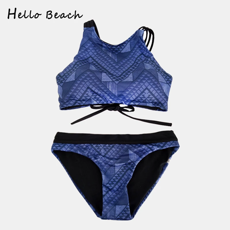 HELLO BEACH Women Bikinis 2018 Push Up Swimwear Female Swim suit Padded Bathing Plavky Swimsuits Brazilian High Neck Bikini |