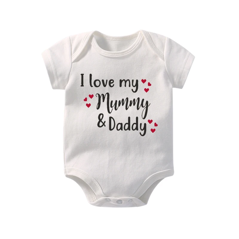 Culbutomind I love my Mommy and daddy/Забавный Цельный боди для малышей топ размер подарок